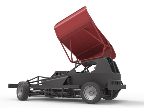 BriSCA Formula 1 Stock Car for Dirt while turning Scale 1 to 25 Modèles 3D en vedette