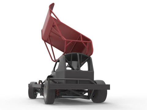 BriSCA Formula 1 Stock Car for Dirt while turning Scale 1 to 25 3D Print Model