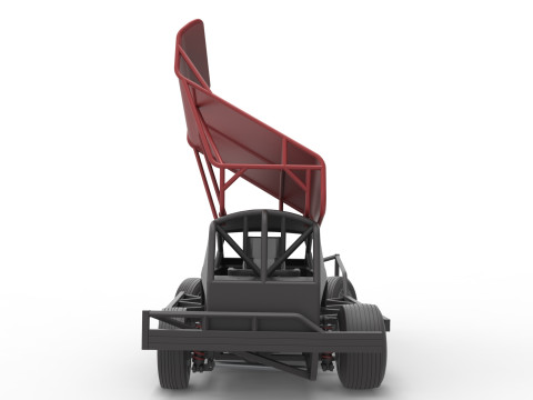 BriSCA Formula 1 Stock Car for Dirt while turning Scale 1 to 25 Modèles 3D en vedette