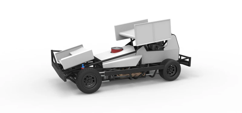 BriSCA Formula 1 Stock Car for Asphalt Scale 1 to 25 3D Print Model .c4d .max .obj .3ds .fbx .stl .blend