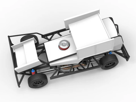 BriSCA Formula 1 Stock Car for Asphalt Scale 1 to 25 3D Print Model