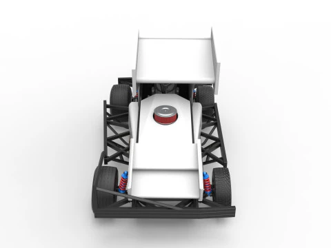 BriSCA Formula 1 Stock Car for Asphalt Scale 1 to 25 3D Print Model