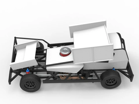 BriSCA Formula 1 Stock Car for Asphalt Scale 1 to 25 3D Print Model