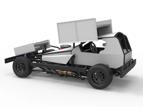 BriSCA Formula 1 Stock Car for Asphalt Scale 1 to 25 3D Print Model