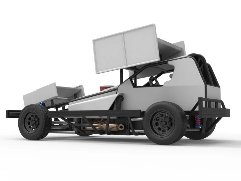 BriSCA Formula 1 Stock Car for Asphalt Scale 1 to 25 3D Print Model