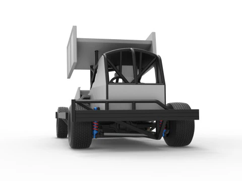 BriSCA Formula 1 Stock Car for Asphalt Scale 1 to 25 3D Print Model