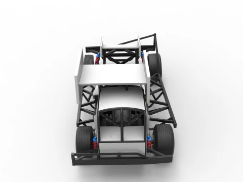 BriSCA Formula 1 Stock Car for Asphalt Scale 1 to 25 3D Print Model