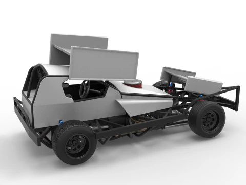 BriSCA Formula 1 Stock Car for Asphalt Scale 1 to 25 3D Print Model