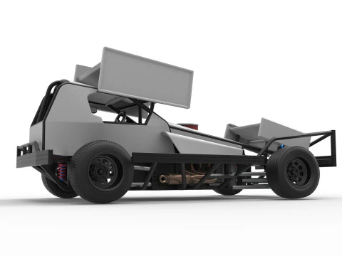 BriSCA Formula 1 Stock Car for Asphalt Scale 1 to 25 3D Print Model