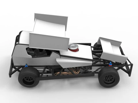 BriSCA Formula 1 Stock Car for Asphalt Scale 1 to 25 3D Print Model