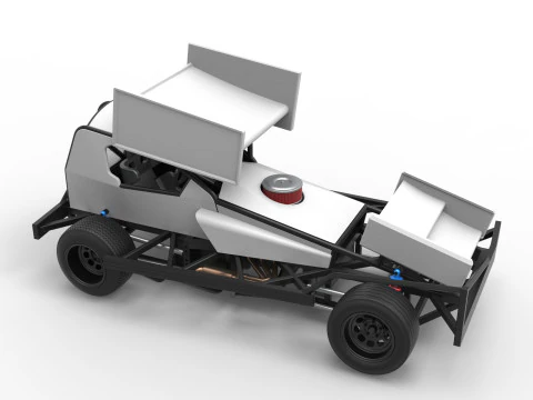 BriSCA Formula 1 Stock Car for Asphalt Scale 1 to 25 3D Print Model