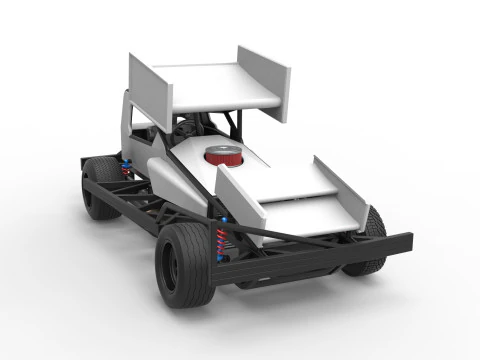 BriSCA Formula 1 Stock Car for Asphalt Scale 1 to 25 3D Print Model