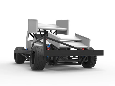 BriSCA Formula 1 Stock Car for Asphalt Scale 1 to 25 3D Print Model