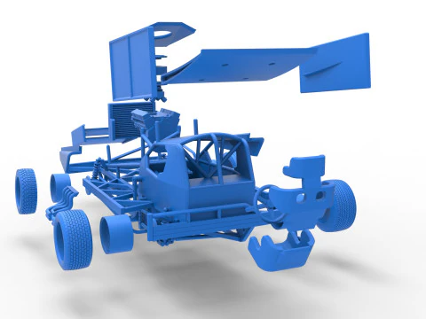 BriSCA Formula 1 Stock Car for Asphalt Scale 1 to 25 3D Print Model
