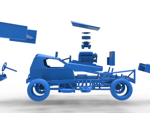 BriSCA Formula 1 Stock Car for Asphalt Scale 1 to 25 3D Print Model