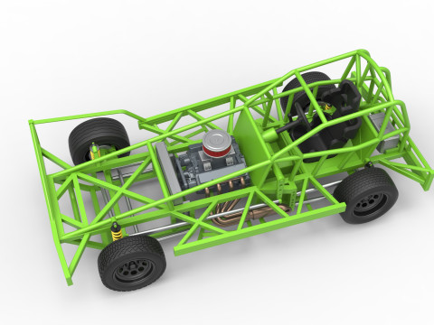 BriSCA Formula 1 Stock Car Base for Asphalt Scale 1 to 25 3D-Druckmodell