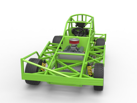 BriSCA Formula 1 Stock Car Base for Asphalt Scale 1 to 25 3D-Druckmodell