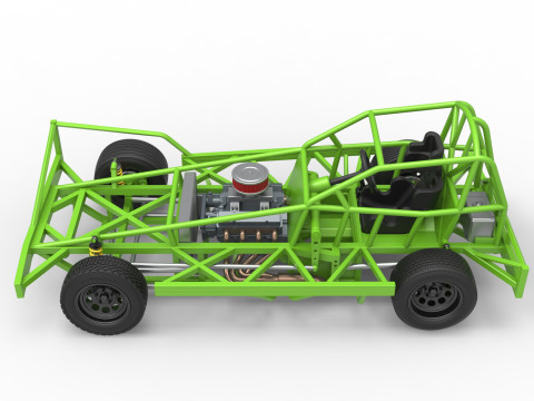 BriSCA Formula 1 Stock Car Base for Asphalt Scale 1 to 25 3D-Druckmodell