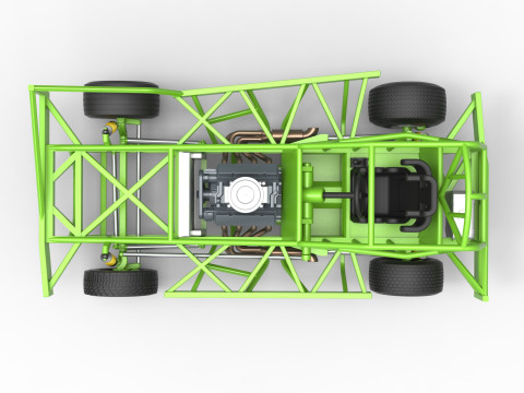 BriSCA Formula 1 Stock Car Base for Asphalt Scale 1 to 25 3D-Druckmodell