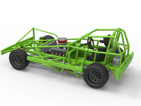 Base Stock Car BriSCA F&oacute;rmula 1 para Asfalto Escala 1 a 25 Modelo de Impressão 3D