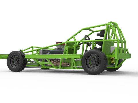 Base Stock Car BriSCA F&oacute;rmula 1 para Asfalto Escala 1 a 25 Modelo de Impressão 3D