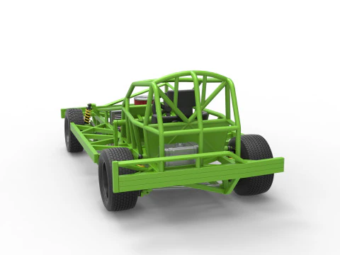 Base Stock Car BriSCA F&oacute;rmula 1 para Asfalto Escala 1 a 25 Modelo de Impressão 3D