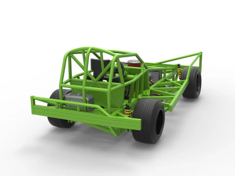 Base Stock Car BriSCA F&oacute;rmula 1 para Asfalto Escala 1 a 25 Modelo de Impressão 3D