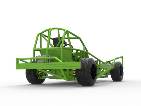 Base Stock Car BriSCA F&oacute;rmula 1 para Asfalto Escala 1 a 25 Modelo de Impressão 3D