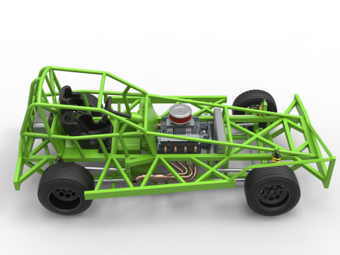 BriSCA Formula 1 Stock Car Base for Asphalt Scale 1 to 25 3D-Druckmodell