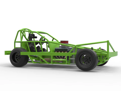 Base Stock Car BriSCA F&oacute;rmula 1 para Asfalto Escala 1 a 25 Modelo de Impressão 3D