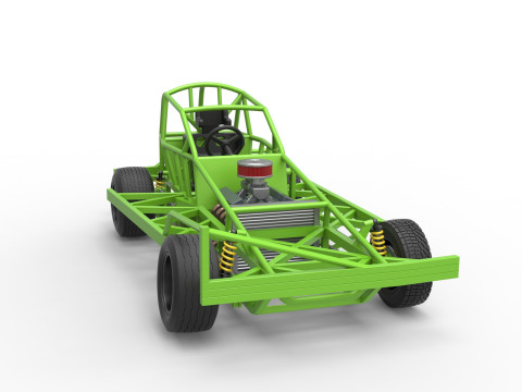 BriSCA Formula 1 Stock Car Base for Asphalt Scale 1 to 25 3D-Druckmodell