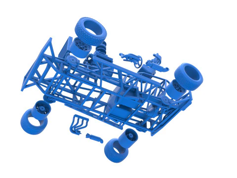Base Stock Car BriSCA F&oacute;rmula 1 para Asfalto Escala 1 a 25 Modelo de Impressão 3D