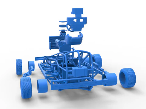 Base Stock Car BriSCA F&oacute;rmula 1 para Asfalto Escala 1 a 25 Modelo de Impressão 3D