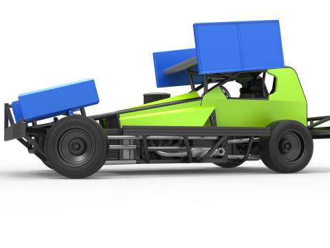BriSCA Formula 1 Stock Car for Asphalt while turning Scale 1 to 25 3D-printmodel