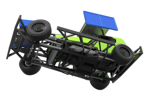 BriSCA Formula 1 Stock Car for Asphalt while turning Scale 1 to 25 3D-printmodel