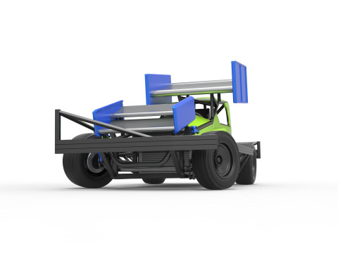 BriSCA Formula 1 Stock Car for Asphalt while turning Scale 1 to 25 3D-printmodel