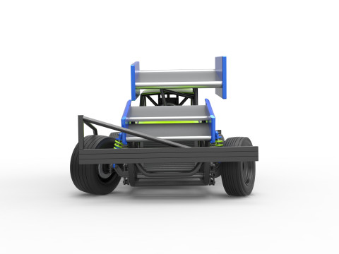 BriSCA Formula 1 Stock Car for Asphalt while turning Scale 1 to 25 3D-printmodel
