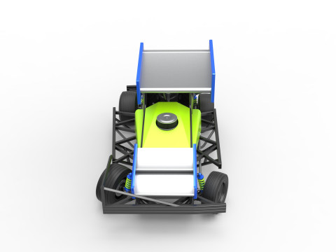 BriSCA Formula 1 Stock Car for Asphalt while turning Scale 1 to 25 3D-printmodel