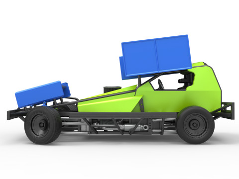 BriSCA Formula 1 Stock Car for Asphalt while turning Scale 1 to 25 3D-printmodel