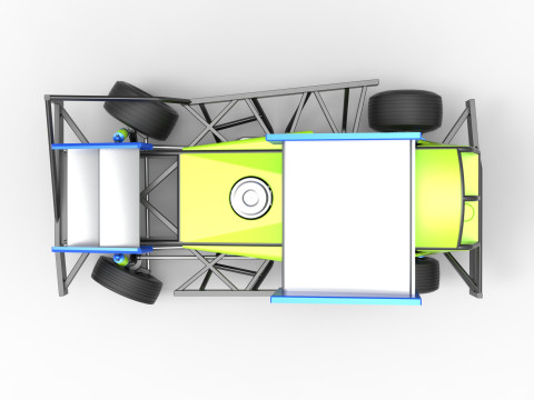 BriSCA Formula 1 Stock Car for Asphalt while turning Scale 1 to 25 3D-printmodel
