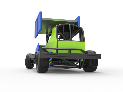 BriSCA Formula 1 Stock Car for Asphalt while turning Scale 1 to 25 3D-printmodel