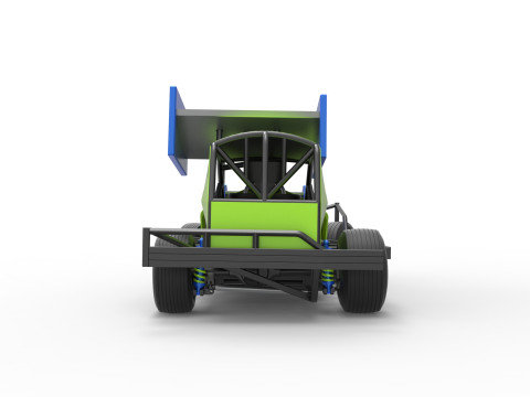 BriSCA Formula 1 Stock Car for Asphalt while turning Scale 1 to 25 3D-printmodel