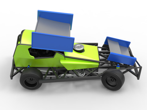 BriSCA Formula 1 Stock Car for Asphalt while turning Scale 1 to 25 3D-printmodel