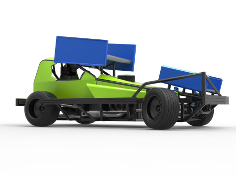 BriSCA Formula 1 Stock Car for Asphalt while turning Scale 1 to 25 3D-printmodel