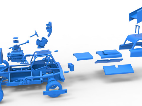 New Zealand Superstock car Version 3 Scale 1 to 25 3Dプリントモデル
