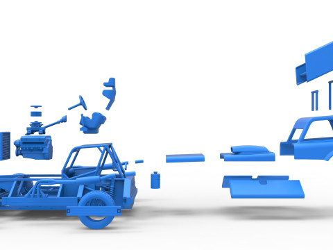 New Zealand Superstock car Version 3 Scale 1 to 25 3Dプリントモデル