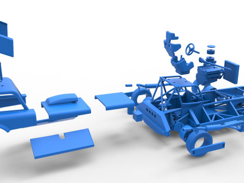 New Zealand Superstock car Version 3 Scale 1 to 25 3Dプリントモデル