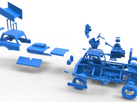 New Zealand Superstock car Version 3 Scale 1 to 25 3Dプリントモデル