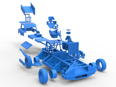 New Zealand Superstock car Version 3 Scale 1 to 25 3Dプリントモデル