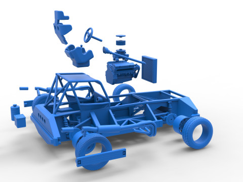 New Zealand Superstock car Base Version 3 Scale 1 to 25 3D प्रिंट मॉडल
